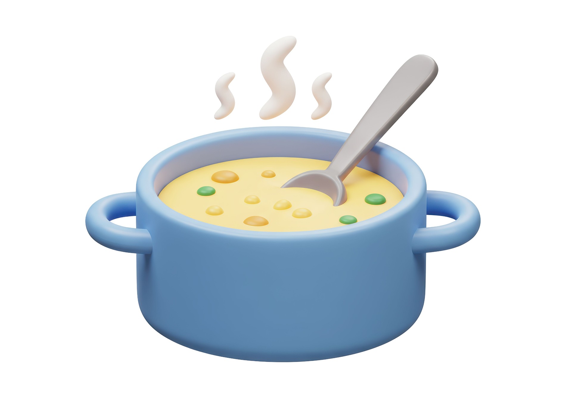 Isolated Steaming Bowl of Soup Culinary Comfort