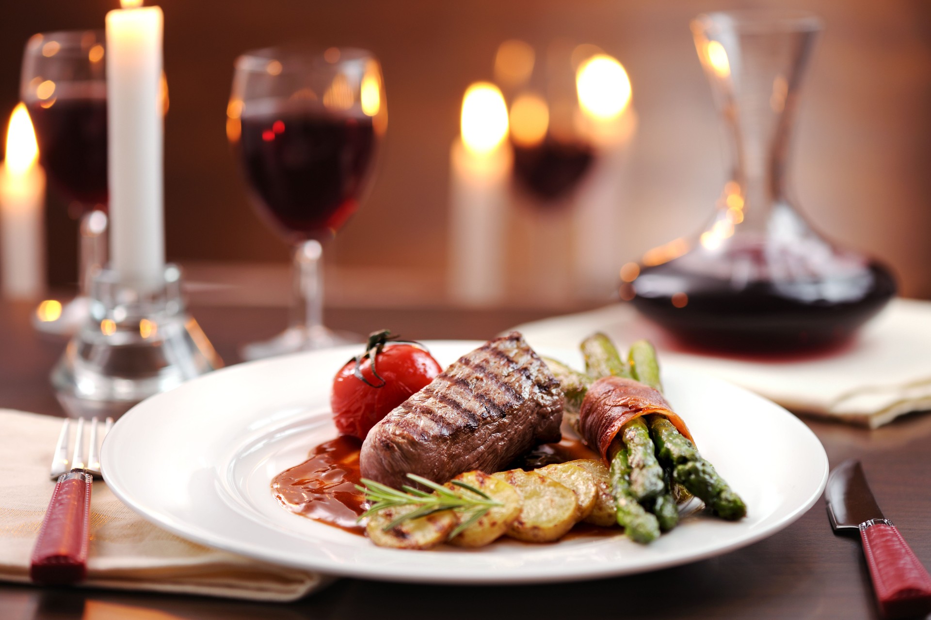 Grilled beef with vegetables