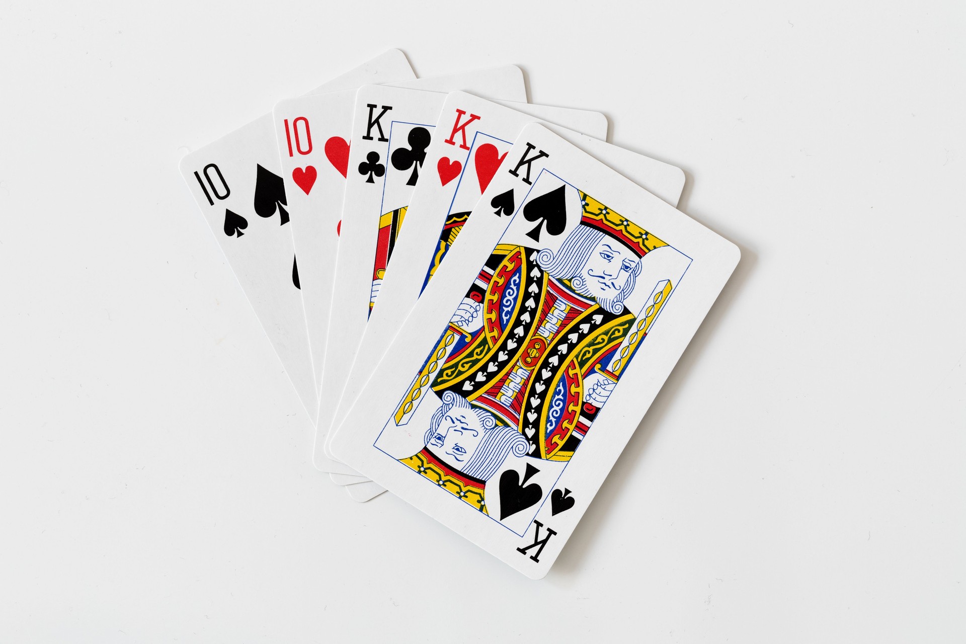 Full House - Three cards of equal value and two cards of another equal value